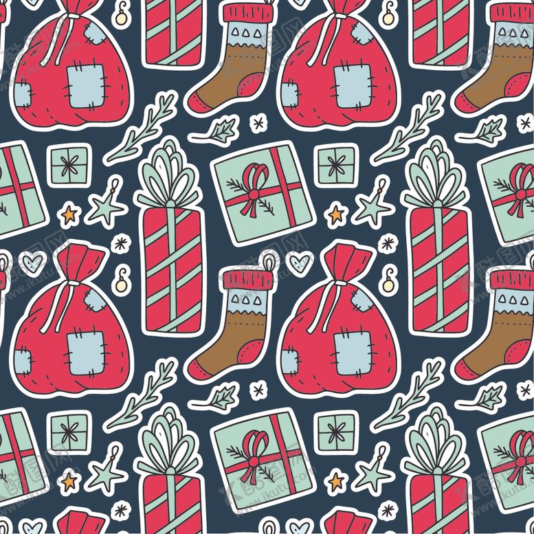 编号：36497910040306397107【酷图网】源文件下载-圣诞节创意卡通背景