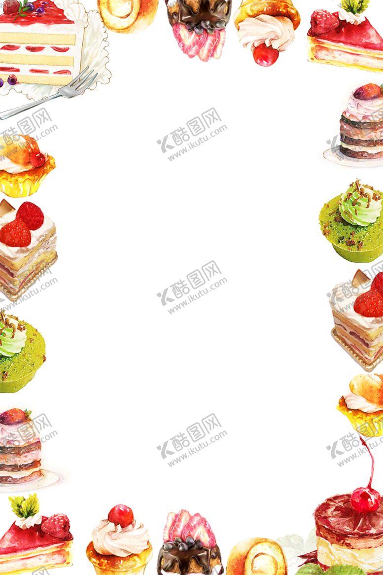 编号：61452210310126365493【酷图网】源文件下载-卡通甜品手绘甜品冰淇淋牛