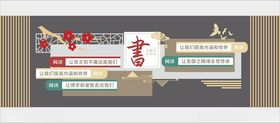 校园文化墙读书阅读背景图案设计