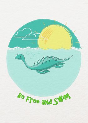 手绘卡通恐龙