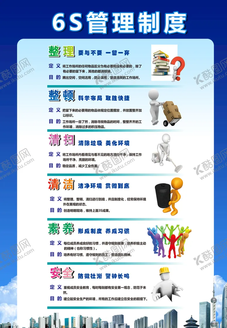 编号：42655610181008242554【酷图网】源文件下载-6S管理制度