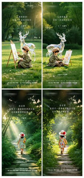 地产儿童节系列海报
