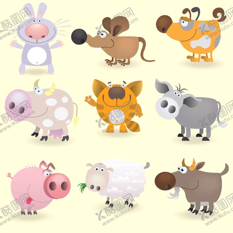 编号：13602809270903161731【酷图网】源文件下载-可爱卡通动物