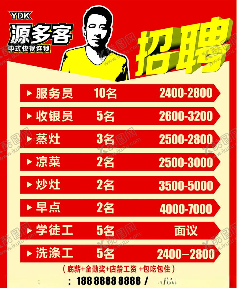 编号：86535705090629052482【酷图网】源文件下载-快餐店招聘