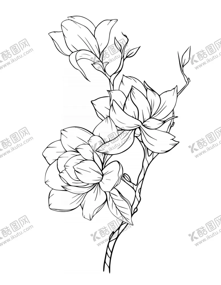 编号：25961409210130269853【酷图网】源文件下载-卡通玉兰花