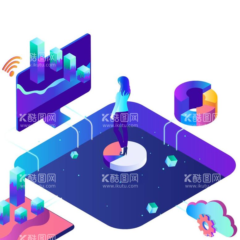 编号：91906112032318088117【酷图网】源文件下载-商务智能卡通3D扁平化