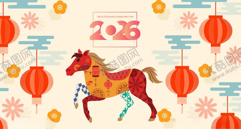 编号：59209704092119557064【酷图网】源文件下载-马年插画