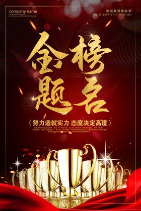 金榜题名高考毕业活动海报素材