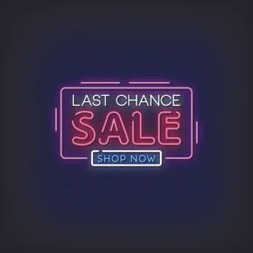 购物打折霓虹灯LOGO图片