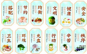 食堂标语海报展示