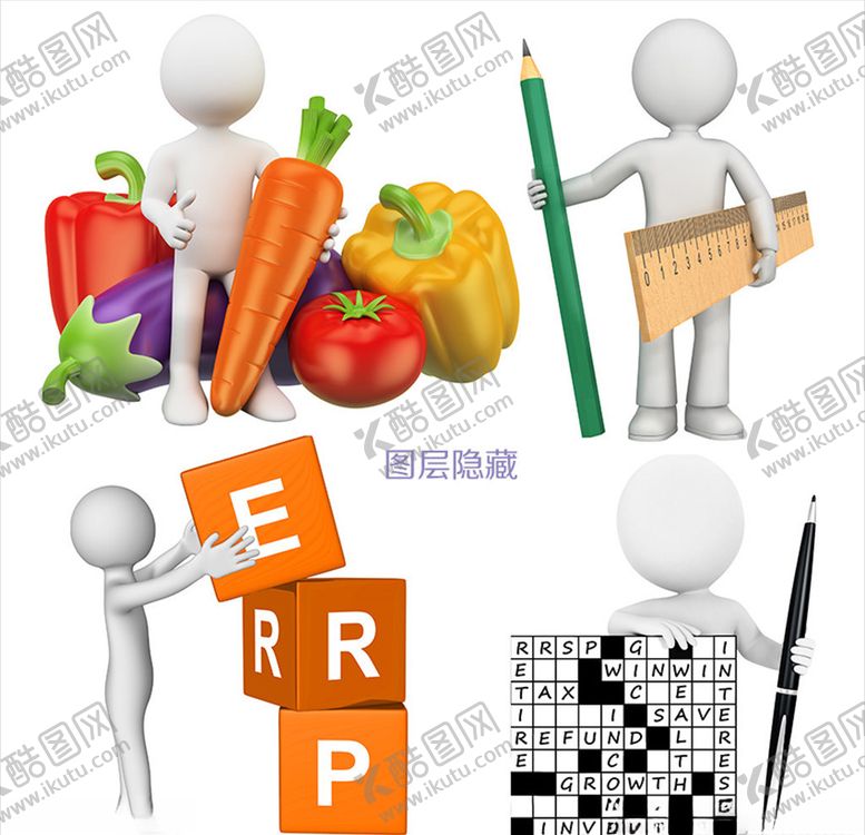 编号：64967910291325486515【酷图网】源文件下载-3D小人