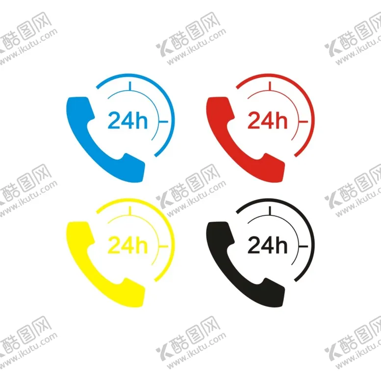 编号：36319801292318335355【酷图网】源文件下载-24小时电话图标