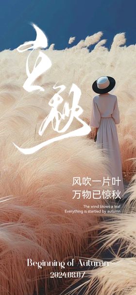 立秋节气海报意境二十四整形医美