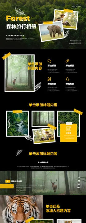 蓝色高级风城市攻略旅行相册记录PPT