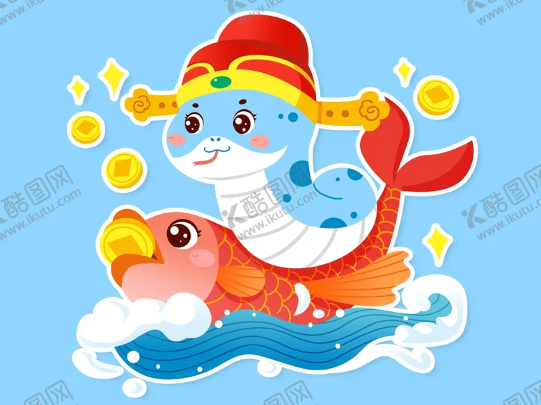 编号：30499902270451416122【酷图网】源文件下载-蛇年插画