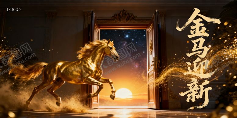 编号：45225711021639449279【酷图网】源文件下载-2026元旦跨年马年金马迎新主