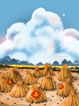 秋霞背景