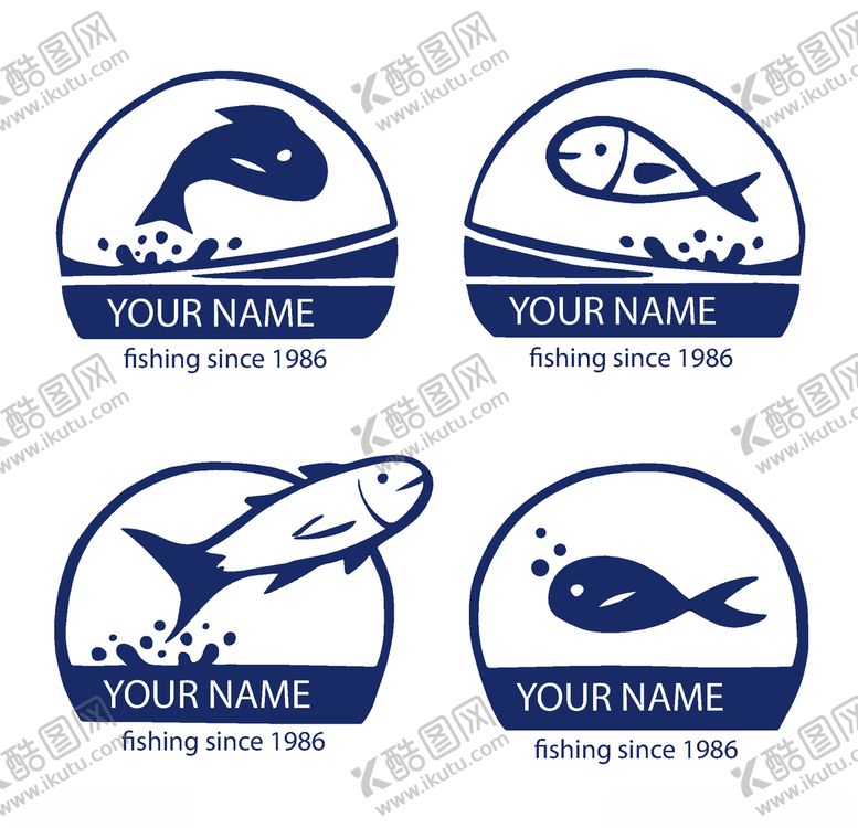 编号：13276410290936342016【酷图网】源文件下载-海洋主题LOGO标志