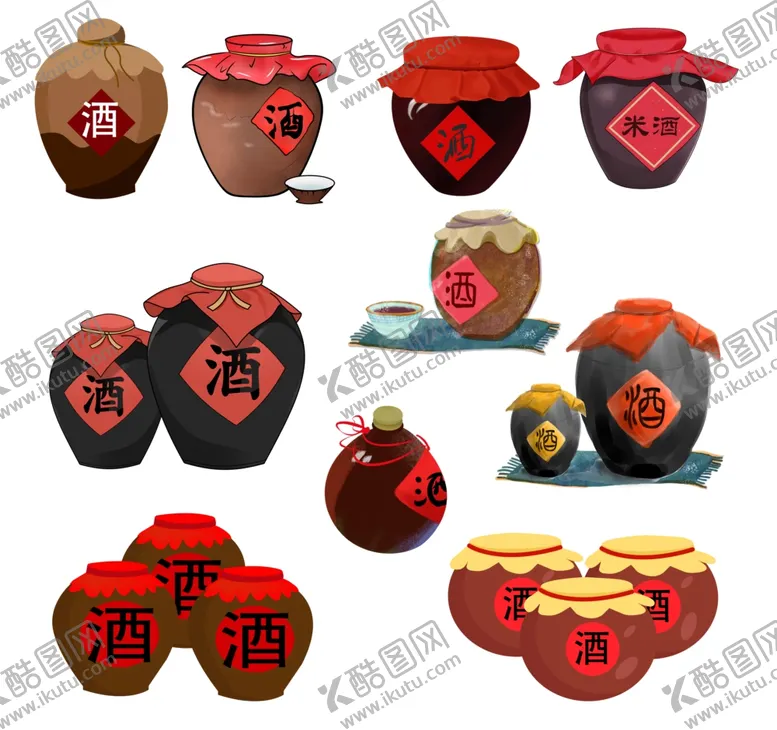 编号：48252102192001155026【酷图网】源文件下载-酒坛