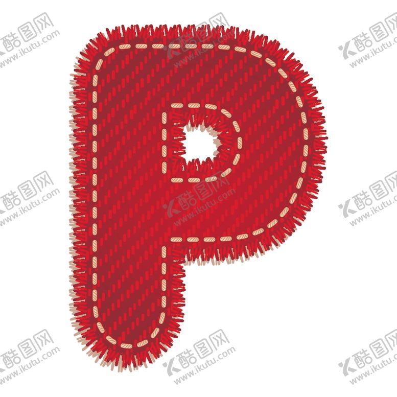 编号：18198010230341241728【酷图网】源文件下载-英文字母P设计艺术字创意牛仔