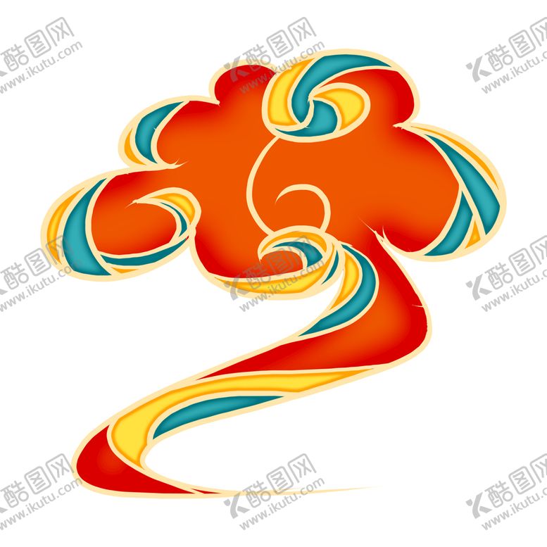 编号：75236409162236087098【酷图网】源文件下载-国潮   祥云    敦煌  