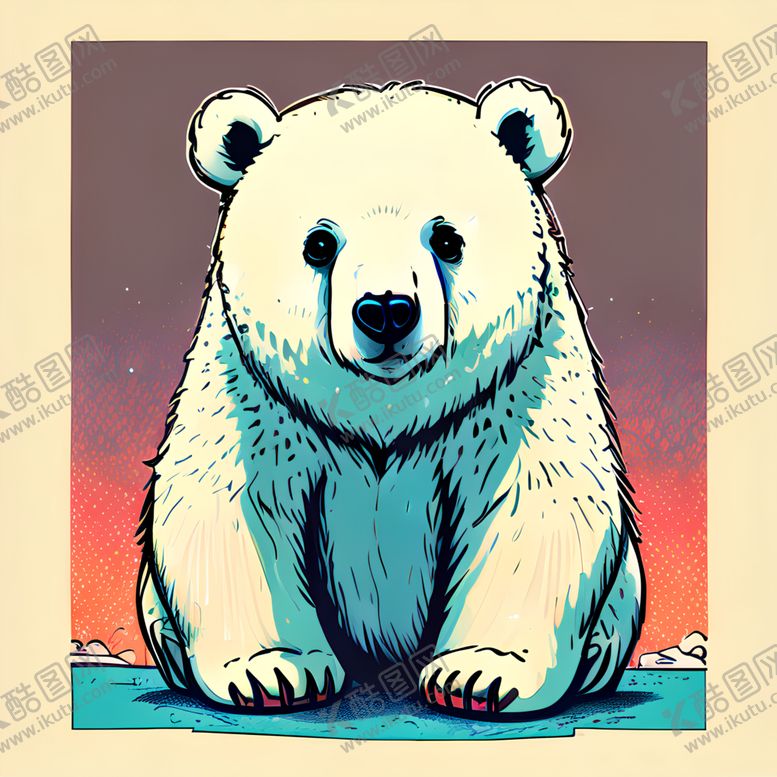 编号：68119801251326189990【酷图网】源文件下载-北极熊插画