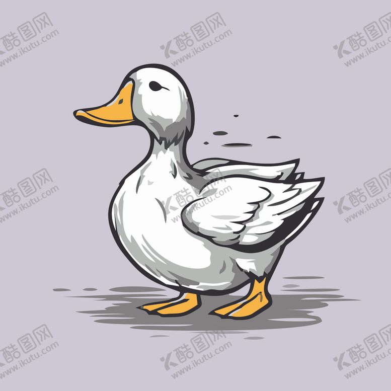 编号：45707801301236344170【酷图网】源文件下载-可爱小鸭矢量卡通画儿童插画