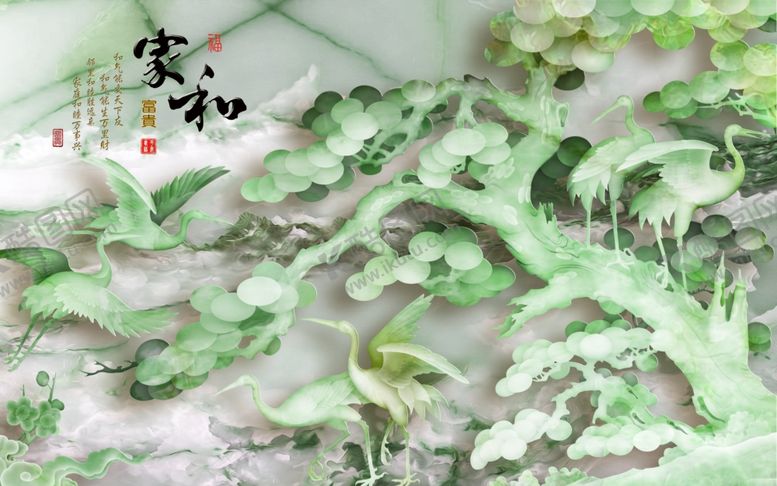 编号：15717005150722557834【酷图网】源文件下载-立体花朵家和背景墙富贵锦堂