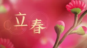 立春高端海报单页中国传统节气天