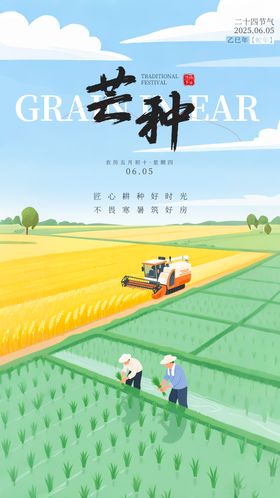 芒种插画节气海报