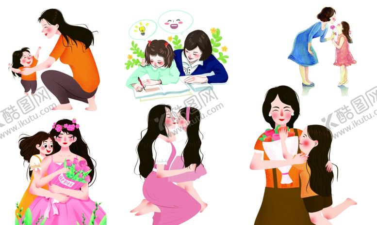 编号：35492910230807453822【酷图网】源文件下载-母亲节插画
