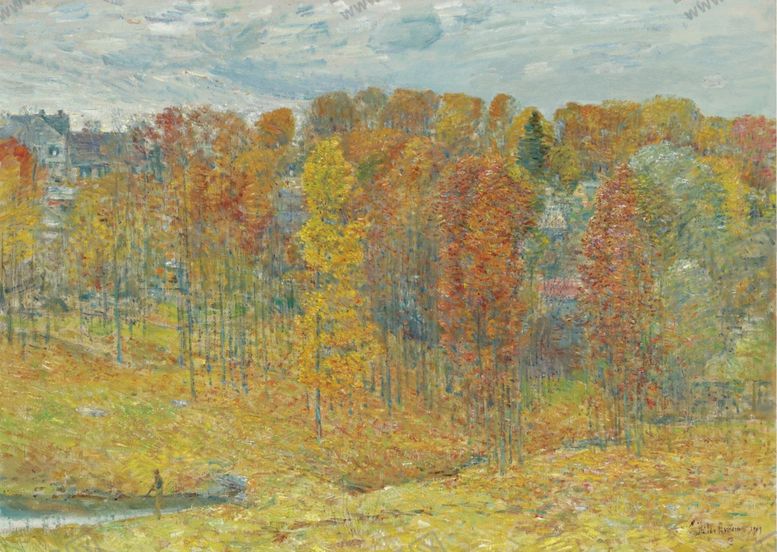 编号：95228910290648173951【酷图网】源文件下载-街景风景印象派油画