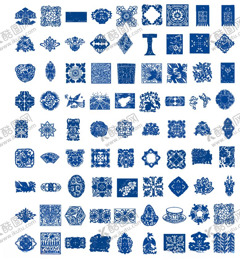 编号：50173509200208326050【酷图网】源文件下载-高清青花瓷纹样