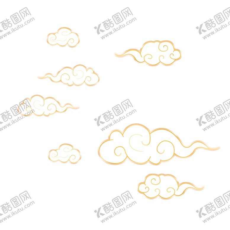 编号：35980304231538249694【酷图网】源文件下载-白色剪纸云雾元素