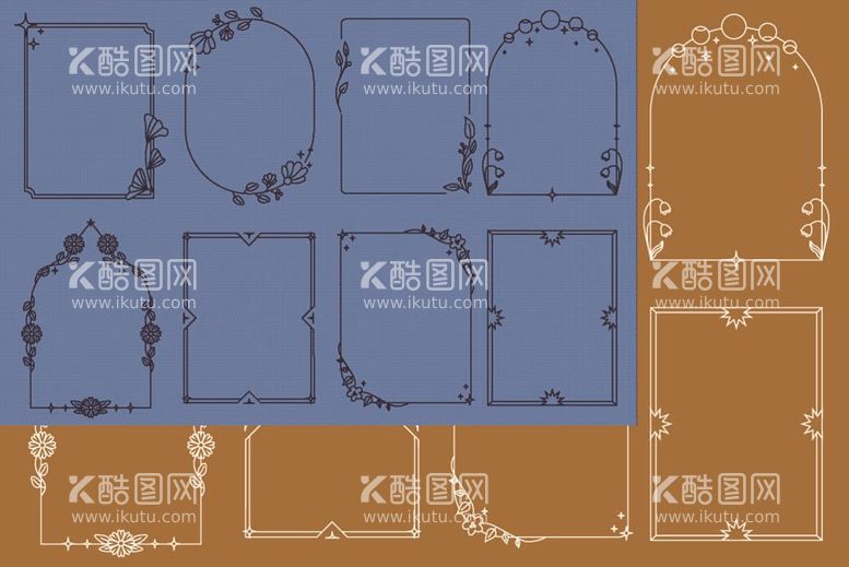 编号：63662612040418229868【酷图网】源文件下载-线描边框