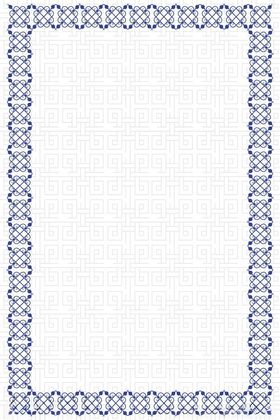 蓝紫色花纹边框空白图