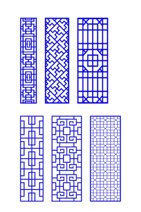 窗花 镂空花纹 屏风 隔断雕花