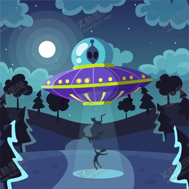 编号：21013401260957432733【酷图网】源文件下载-UFO背景