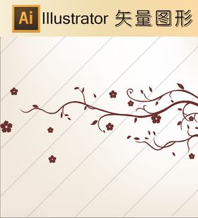 花草剪纸花草壁纸简洁手绘