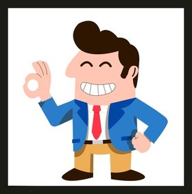 手绘男人男孩卡通卡通动画