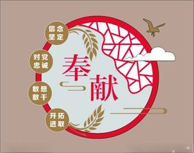 村史文化墙大气分层CDR