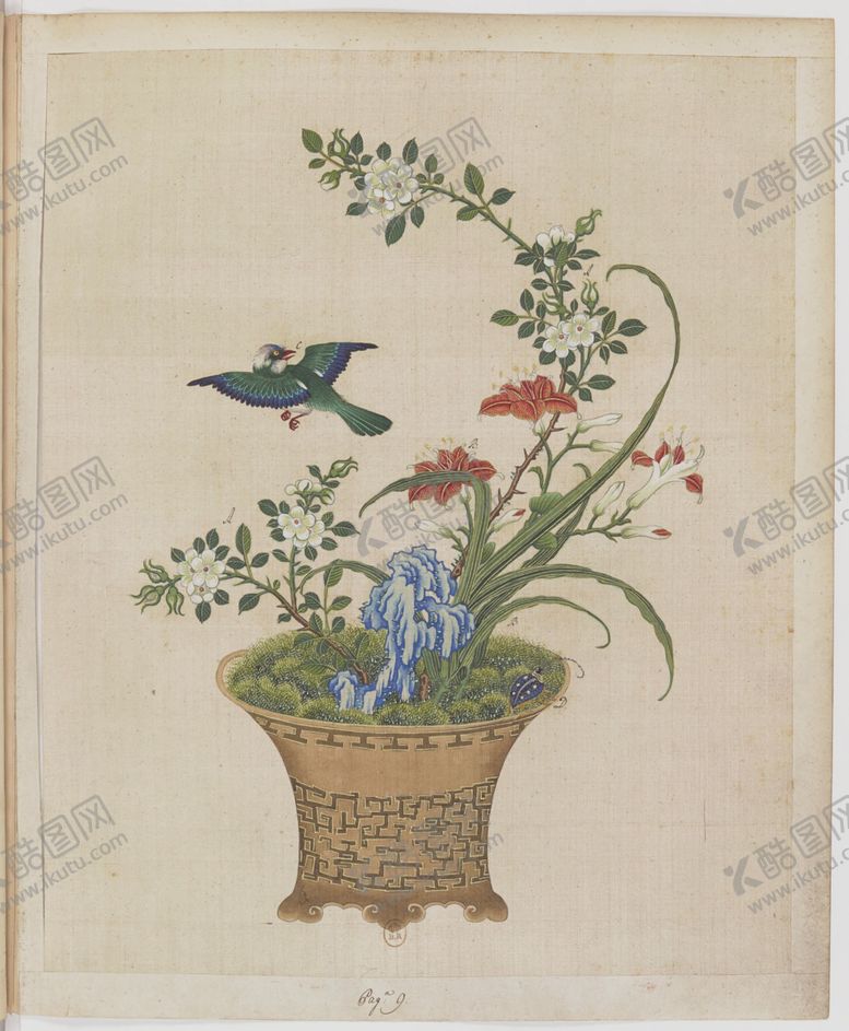 编号：60458303270542181065【酷图网】源文件下载-盆景花鸟