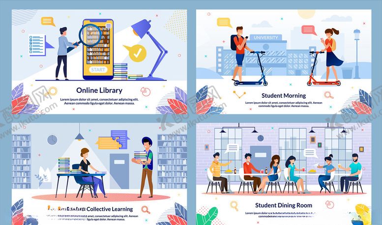 编号：18413810032126332832【酷图网】源文件下载-校园生活插画