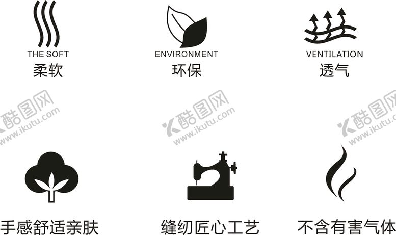 编号：63549510190025086650【酷图网】源文件下载-详情页纺织品图标