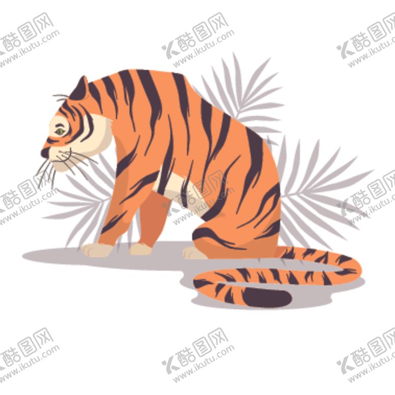 编号：36753810221138232731【酷图网】源文件下载-创意老虎插画图案