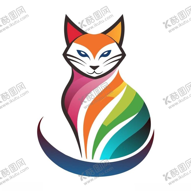 编号：40786402250615167589【酷图网】源文件下载-极简主义风格的猫头像