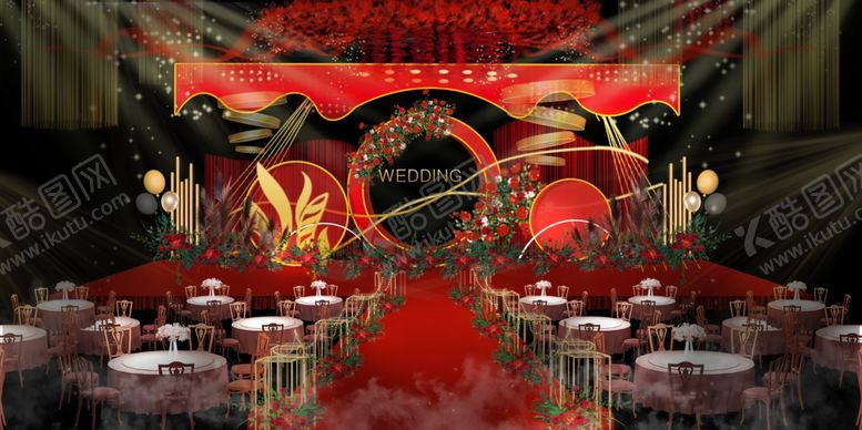 编号：25158505091107123692【酷图网】源文件下载-共色婚礼场景现场效果