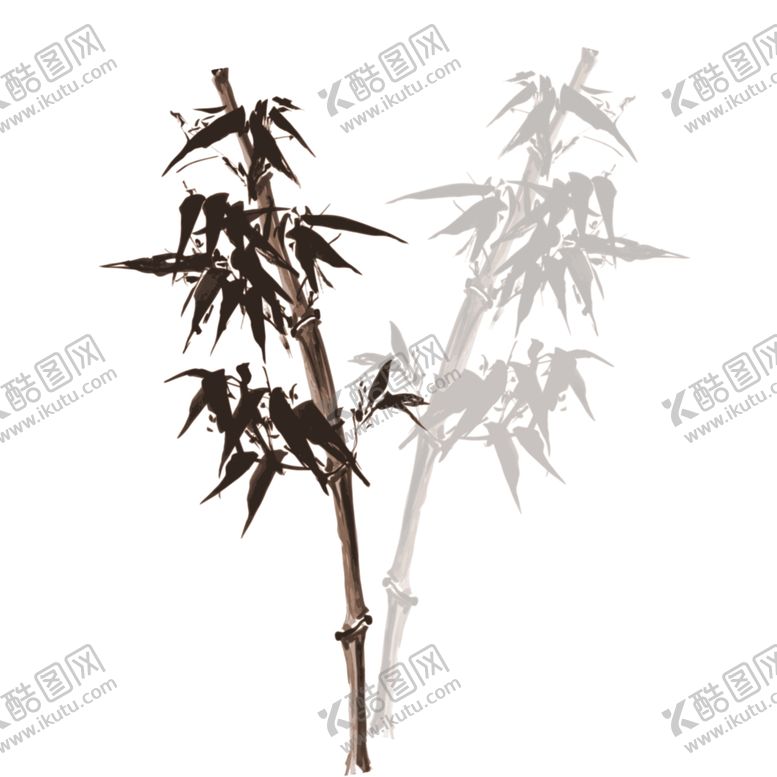 编号：12919209160832548693【酷图网】源文件下载-水墨竹子
