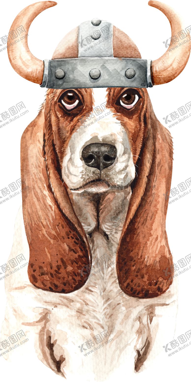 编号：28516610011722396481【酷图网】源文件下载-水彩绘画可爱小狗