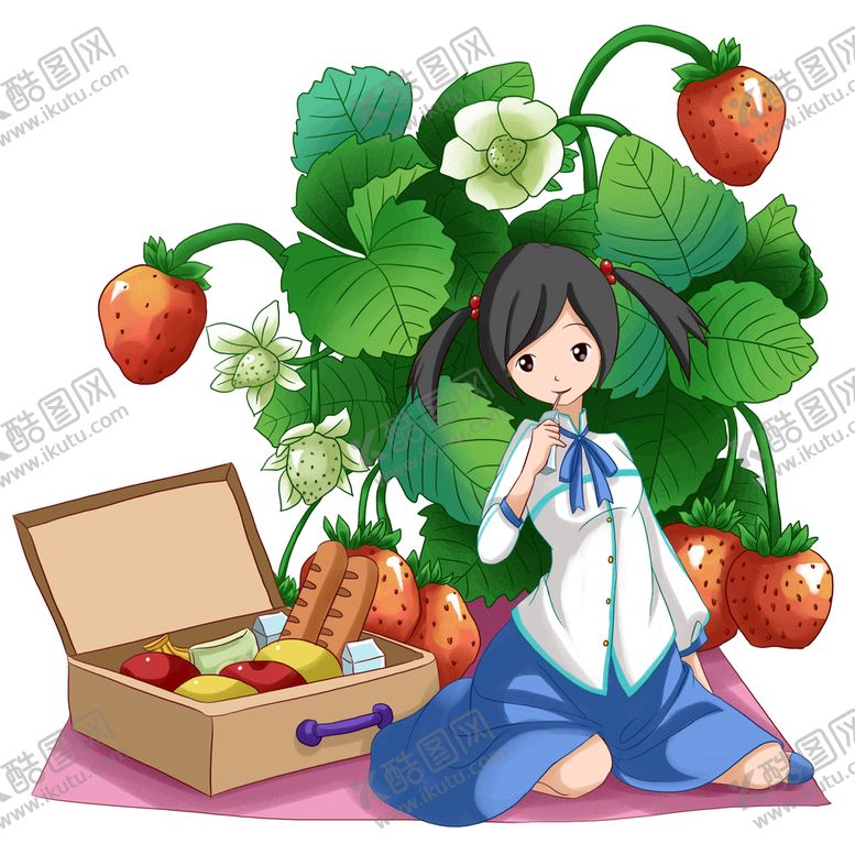 编号：91124510220228028095【酷图网】源文件下载-春游踏青插画